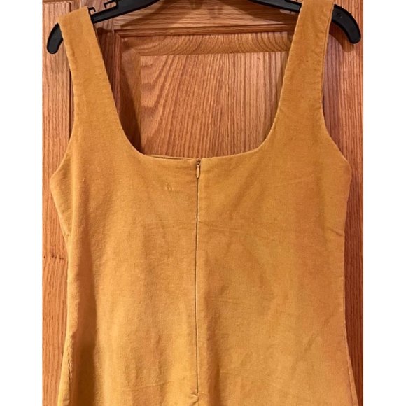 Tilly’s Sky and Sparrow Mustard Yellow Corduroy‎ Sleeveless Dress Juniors Small - Picture 4 of 4